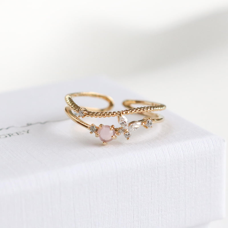 Blush Butterfly Ring