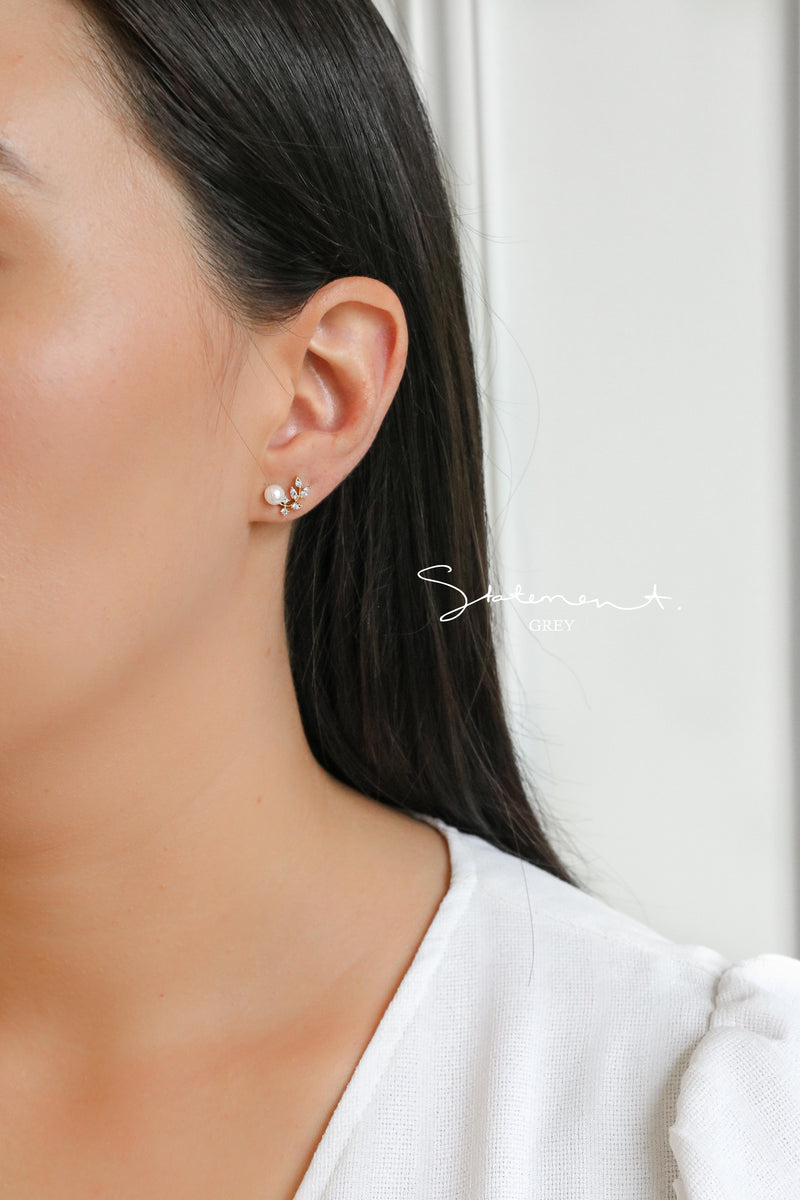 Crystal Leaf Earrings