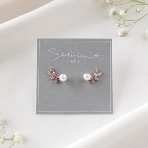 Crystal Leaf Earrings