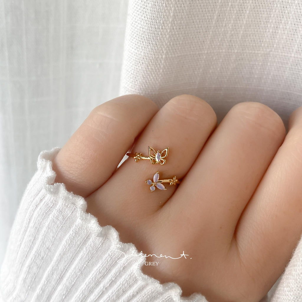 Monica Double Butterfly Ring