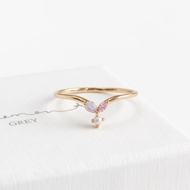 Verity Petal Pearl Ring