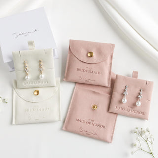 Mariella Crystal Pearl Drop Earrings with Gift Pouch