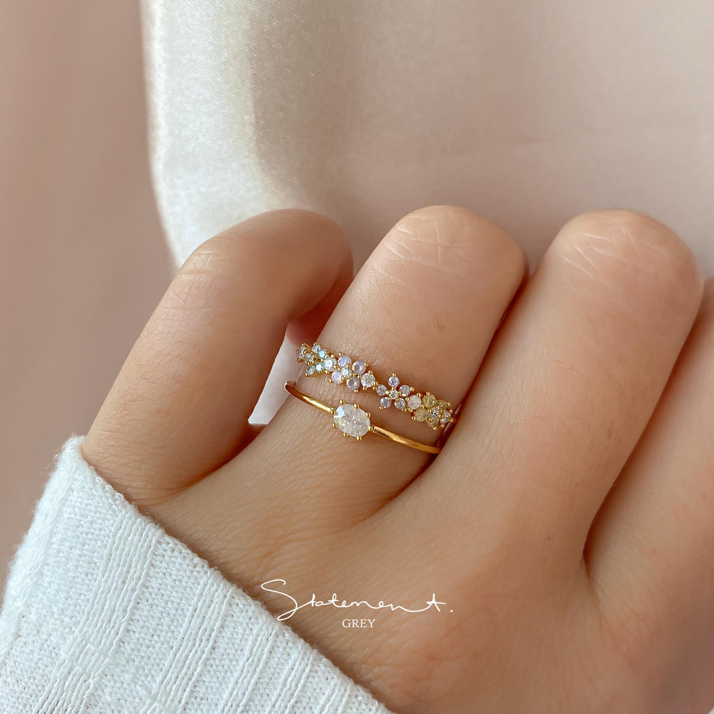 Pastel Rainbow Blossom Ring