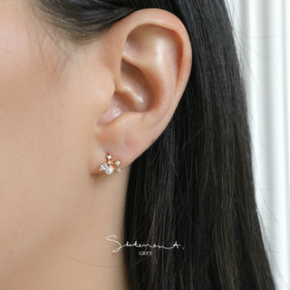 Dewdrop Sprig Pearl Earrings