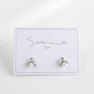 Dewdrop Sprig Pearl Earrings