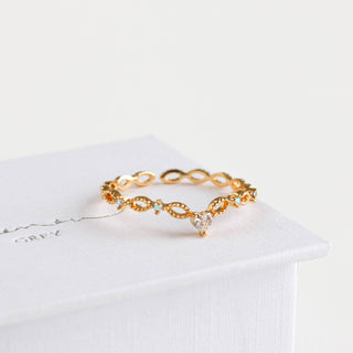 Chevron Heart Ring