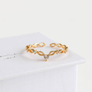 Chevron Heart Ring