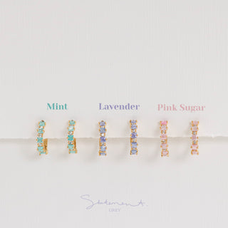 Candy Gem Huggie Earrings