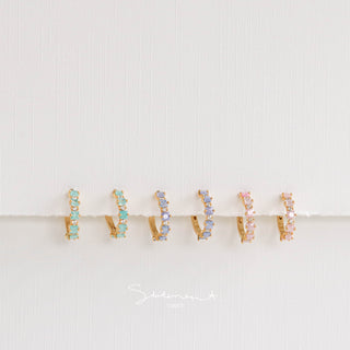 Candy Gem Huggie Earrings