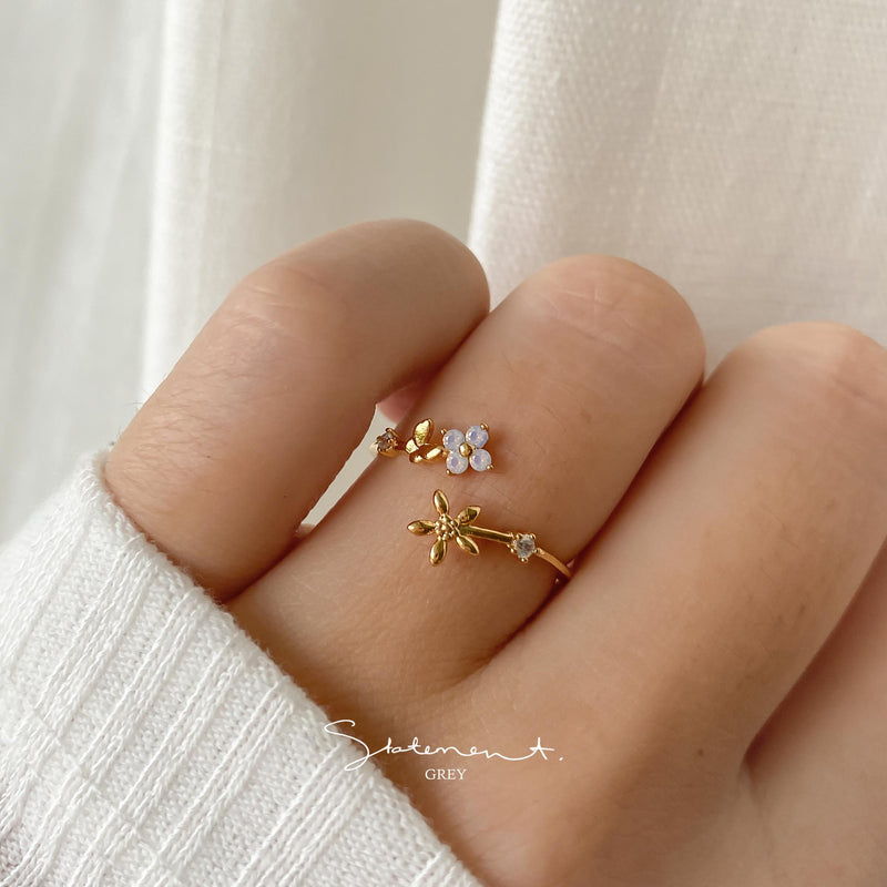 Daisy Butterfly Blossom Ring