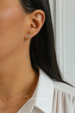 Autumn Butterfly Earrings - Sterling Silver