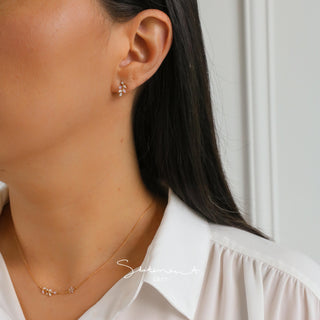 Rosy Leaf Branch Earrings