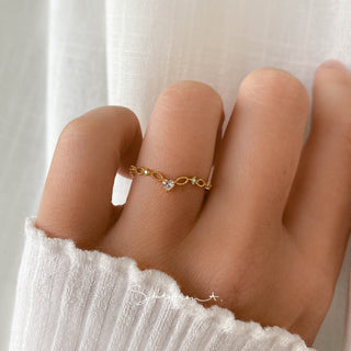 Chevron Heart Ring