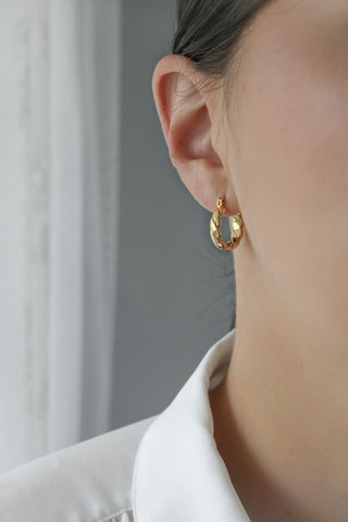 Twisted Braid Hoop Earrings