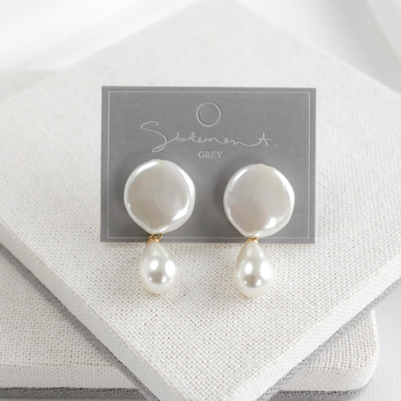 Blanc Coin Pearl Drop Earrings