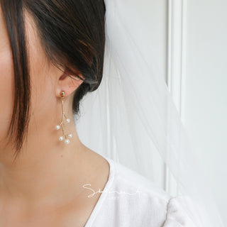 Pearl Branch Drop Earrings