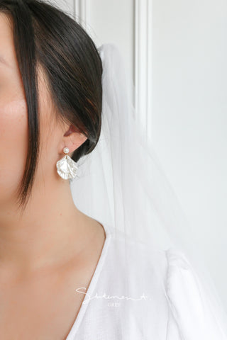 Pearl Petal Drop Earrings