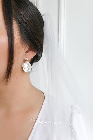 Pearl Petal Drop Earrings