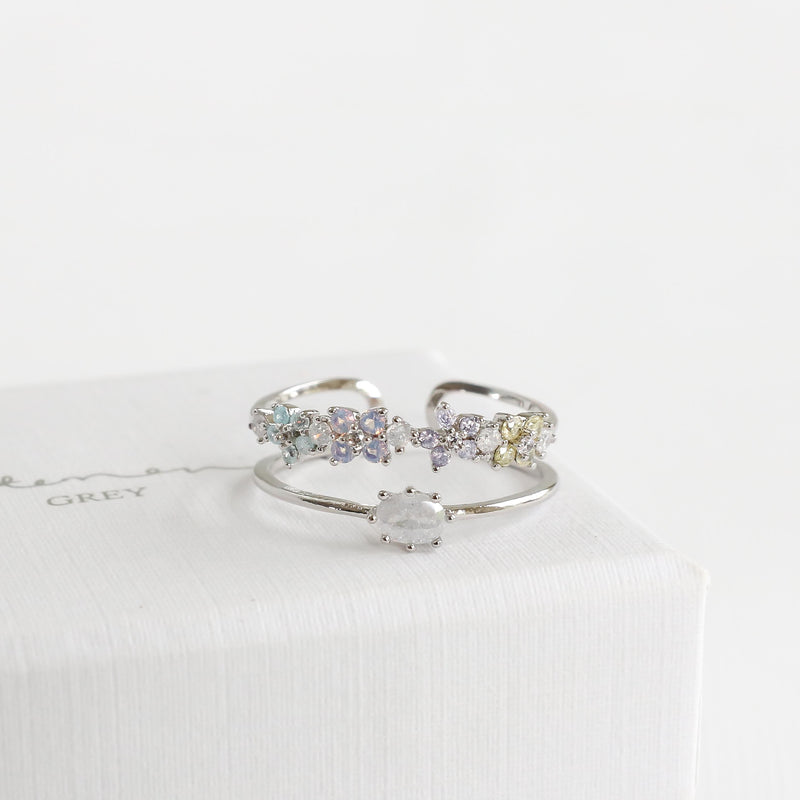 Pastel Rainbow Blossom Ring