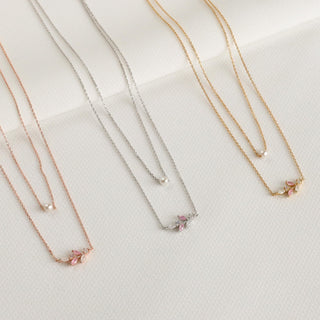 Dusk Leaf Branch Pearl Necklace