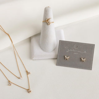 Flutter Pearl Butterfly Necklace