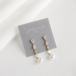 Como Crystal Pearl Drop Earrings