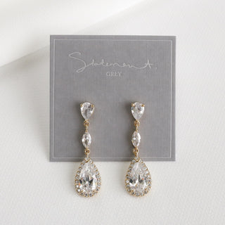 Scarlet Pear Drop Earrings