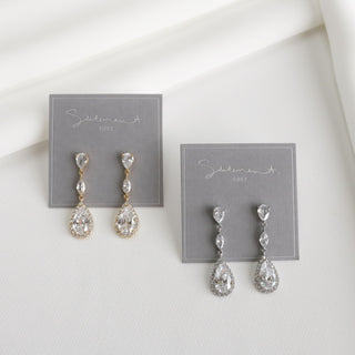 Scarlet Pear Drop Earrings
