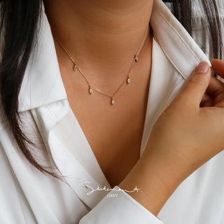 Marquise Necklace - Sterling Silver