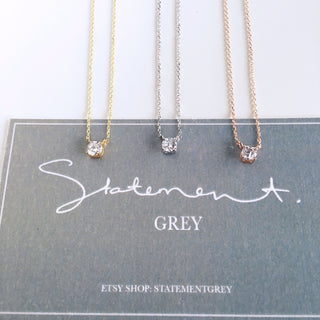 Grand Crystal Necklace -Sterling Silver