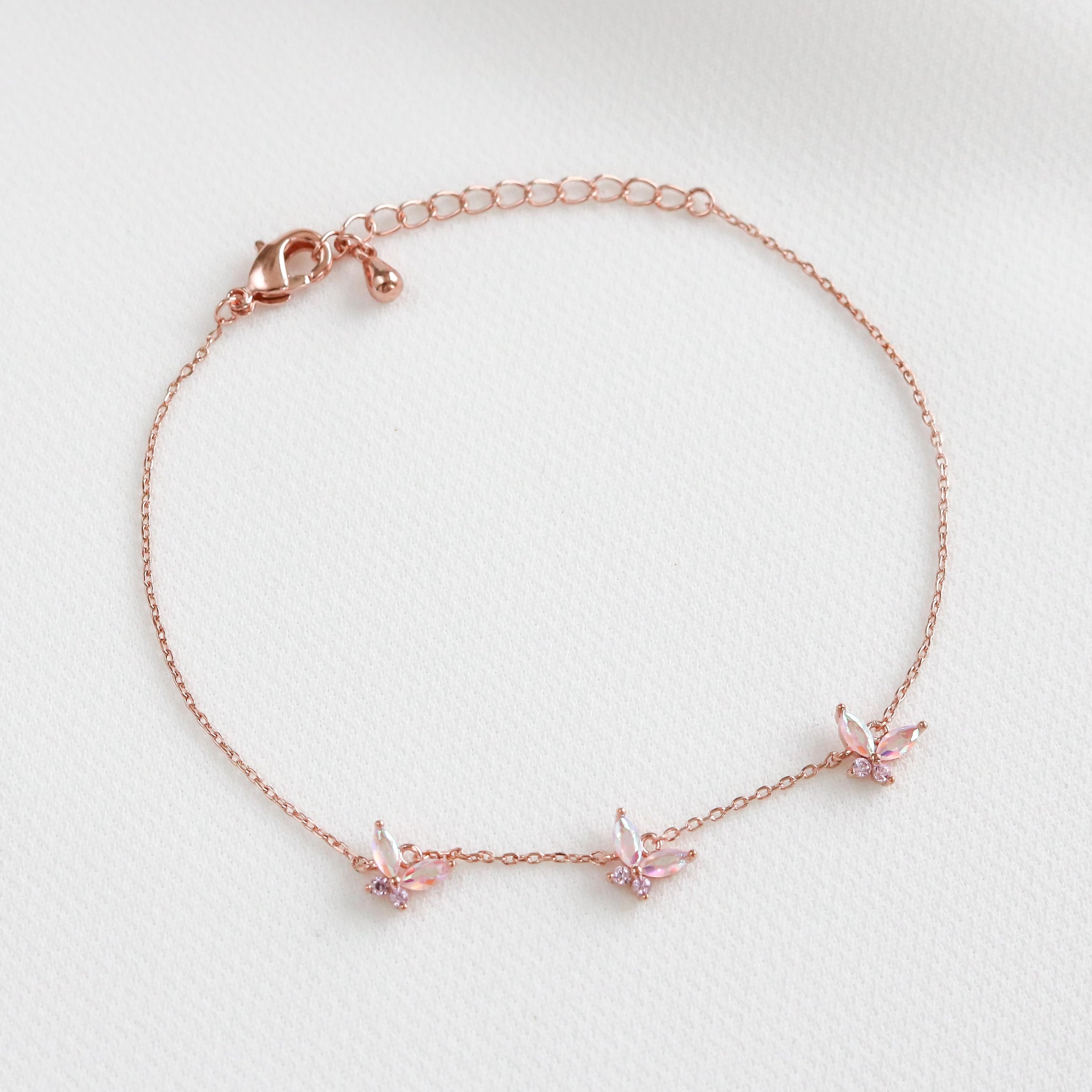 Fashion Fsc Rose Gold Plated Jewelry CZ Diamond Charm Butterfly Bracelet -  China Jewelry and Gift price | Made-in-China.com