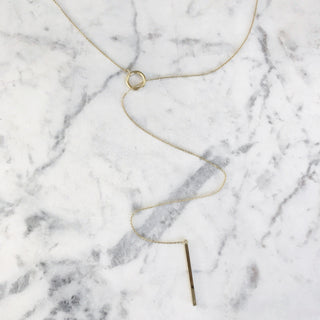 Circle Lariat - Sterling Silver