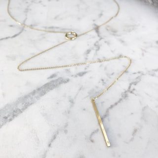 Circle Lariat - Sterling Silver