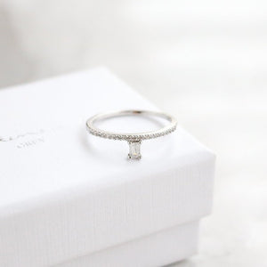 Emerald Ring - Silver