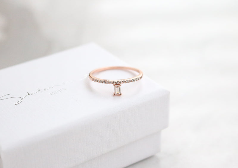 Emerald Ring - Rose Gold