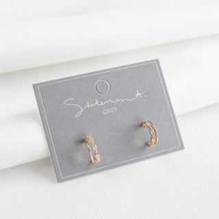 Theo Beaded Huggie Earrings