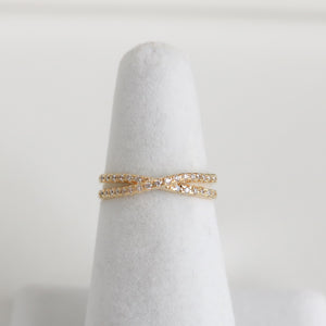 Pave Cross Ring