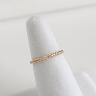 Rounded Pave Eternity Band Ring