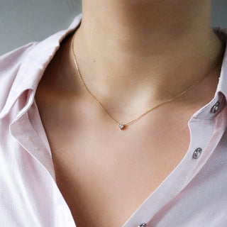 Moyenne Crystal Necklace - Sterling Silver