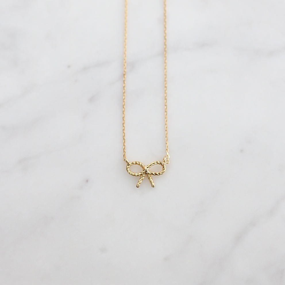 Bow Necklace - Sterling Silver