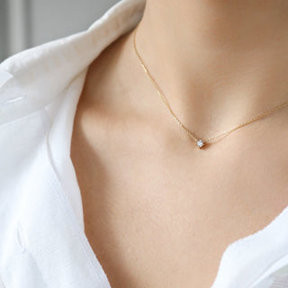 Moyenne Crystal Necklace - Sterling Silver