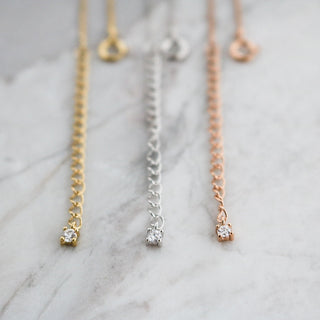 Moyenne Crystal Necklace - Sterling Silver