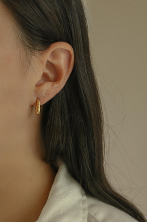 Marcella Croissant Dome Earrings
