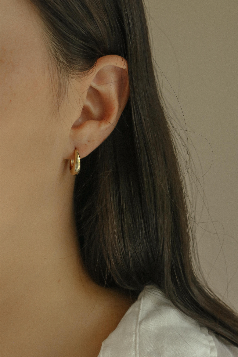Audrey Textured Hoop Earrings